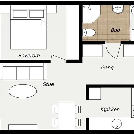 Lejlighed Cozy Flat With Balcony Bergen